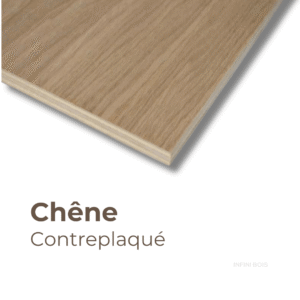 Panneau en contreplaqué chêne – Découpe sur mesure, bois noble et résistant avec dimensions personnalisées.