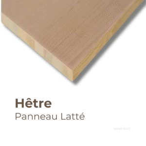 Panneau en latté hêtre – Découpe sur mesure, bois robuste et stable avec dimensions personnalisées.