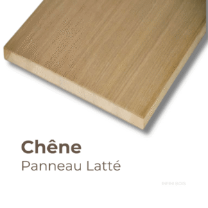 Panneau en latté chêne – Découpe sur mesure, bois noble et stable avec dimensions personnalisées.