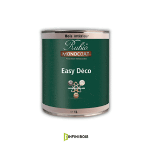 Huile pour bois RMC Easy Déco pour parquet et mobilier Protection et coloration du bois en une seule couche Application facile de l’huile monocouche RMC Easy Déco Finition bois résistante et écologique, sans solvants Infini Bois, spécialiste des huiles de protection pour bois