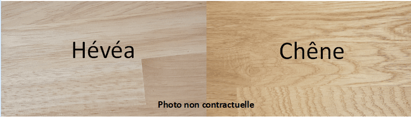 Comparatif chene / Hevea