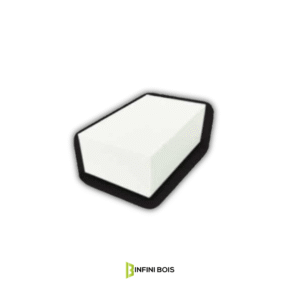 Éponge RMC Rubio pour application d’huile sur bois Accessoire pour une application uniforme des huiles Rubio Éponge ergonomique pour finition bois parfaite Application d’huile Rubio sur bois avec l’éponge RMC Infini Bois, spécialiste des accessoires pour protection bois