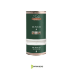 Huile bois RMC Oil Plus 2C pour chêne et châtaignier Protection et coloration bois en une seule application Huile monocouche Rubio pour parquets et meubles en bois tannique Application de l’huile RMC Oil Plus 2C sur un plan de travail Infini Bois, spécialiste des huiles de protection pour bois