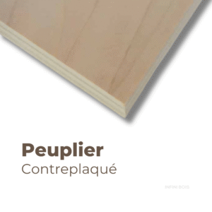 Panneau en contreplaqué peuplier – Découpe sur mesure, bois léger et polyvalent avec dimensions personnalisées.