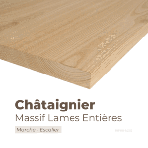 Panneau marche escalier en hêtre massif lames entières – découpe sur mesure, bois robuste et naturel avec dimensions personnalisées